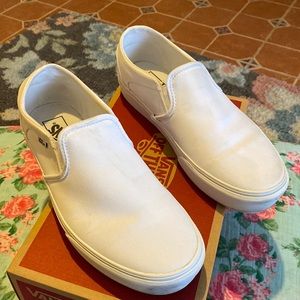Vans - White Slip On Size 11